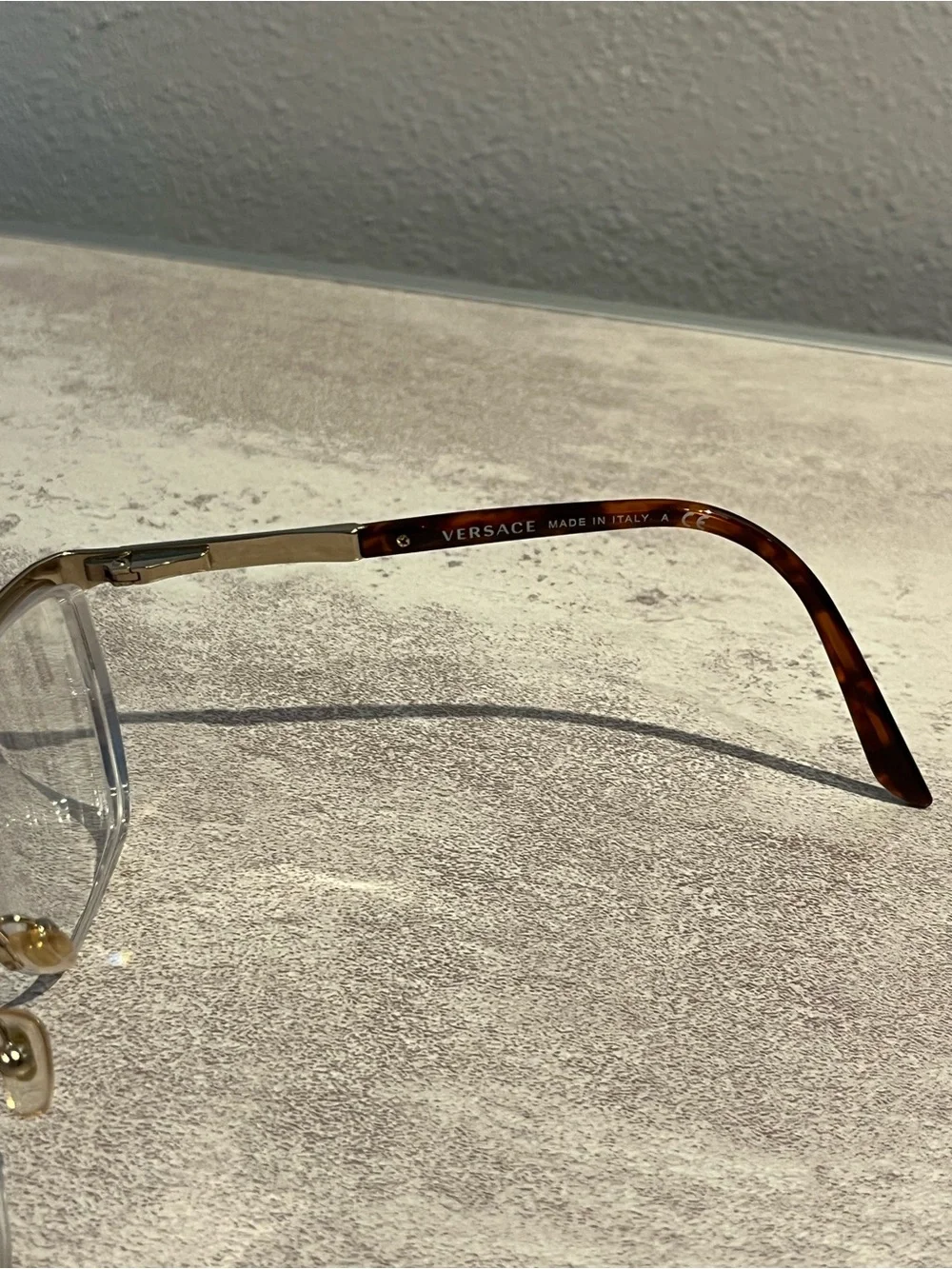 Versace classic women's VE1218 1342 53mm, semi-rimless cat-eye metal frame